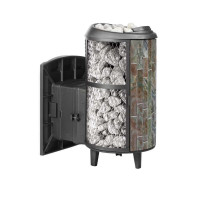 Печь для бани Атмосфера L+, усиленная каменка, комбинированная облицовка Жадеит (ProMetall)