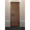 Дверь для хамама в бронзовом профиле, бронза матовая 190x80 (DoorWood)