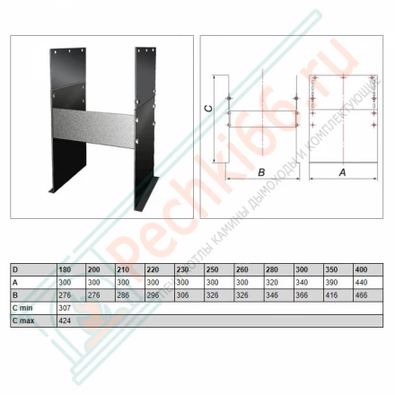 Основание напольное для опоры с изол V50R (ОЦИНК-RAL/1,5) d-250/350 (Вулкан)