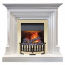 Электрический Каминокомплект Bradford - Белый с очагом Danville Brass FB2 Электрический Каминокомплект Bradford - Белый с очагом Danville Brass FB2
