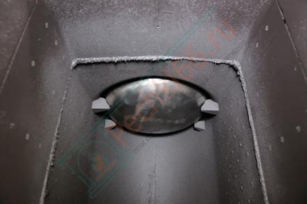 Банная печь Атмосфера XL, змеевик ламель+сетка с тоннелем NEW (ProMetall) 26м3