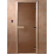 Дверь стеклянная для бани "Теплая ночь" бронза матовая 1900х700 (DoorWood)