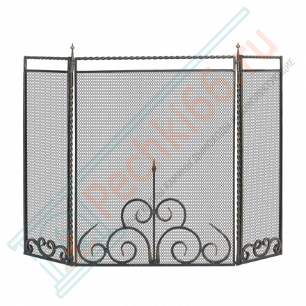 Экран каминный С110Ч, чёрная (Везувий)