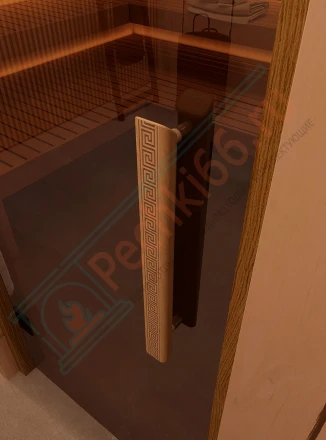 Стеклянная дверь для сауны и бани "Фаворит BLACK бронза прозрачная" 200х70 по коробке (DoorWood)