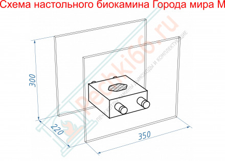 Биокамин Токио M, красный (LuxFire)