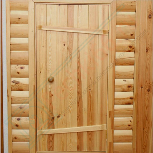 Входная деревянная дверь для бани 1900x800x40 сосна (Россия) в Ростове-на-Дону