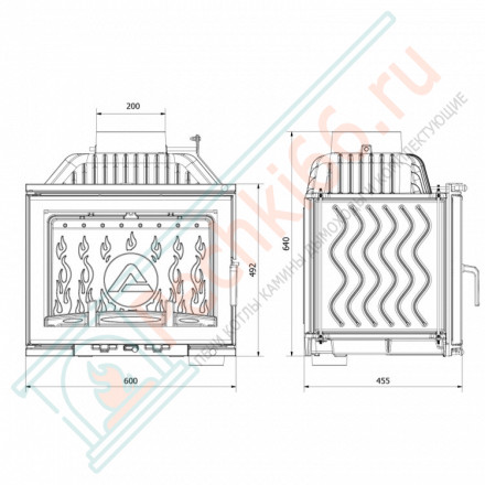 Топка для камина W17 Dekor 14 kW (Kaw-Met)