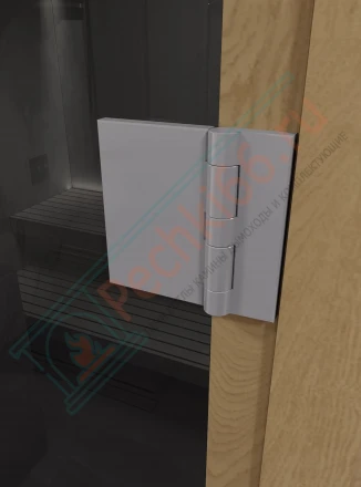 Стеклянная дверь для сауны и бани "Фаворит графит прозрачный" 1900х700 по коробке (DoorWood)