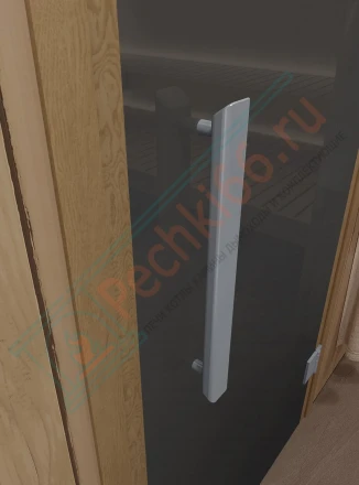 Стеклянная дверь для сауны и бани "Фаворит графит прозрачный" 1900х700 по коробке (DoorWood)