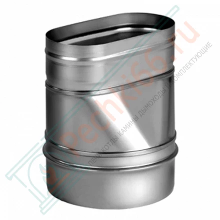 Переходник с круга на овал прямой VOG (AISI-321/0,5) 100х200мм, d-130 (Вулкан)