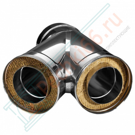 Тройник 45° с изол (НЕРЖ-321/0,8-НЕРЖ-439/0,5) d-200/280 (Дымок-Lux)