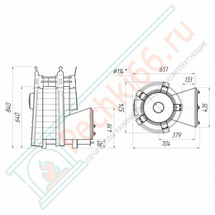 Банная печь Фредерика СТОУН с панорамным стеклом (Добросталь)