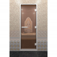 Стеклянная дверь DoorWood Хамам Бронза 1900х700 (по коробке)