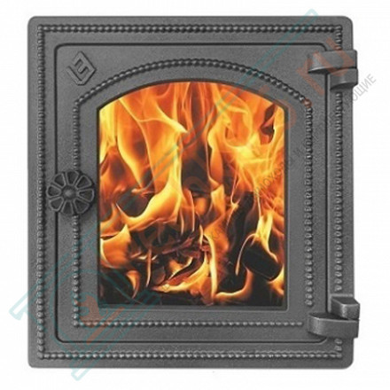 Дверца печная чугунная ДТ-4С, антрацит (Везувий)