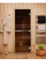 Дверь для бани и сауны Эталон Лайт, бронза, 200х80 см, стекло 8мм (DoorWood) Дверь для бани и сауны Эталон Лайт, бронза, 200х80 см, стекло 8мм (DoorWood)