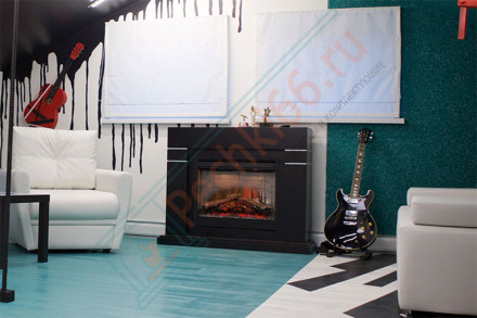 Каминокомплект Lindos - Белый (Высота 985мм) с очагом Symphony 26'' DF2608-INT