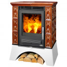 Кафельная печь Helvetia KP, металлический цоколь, 2-цвета (ABX)