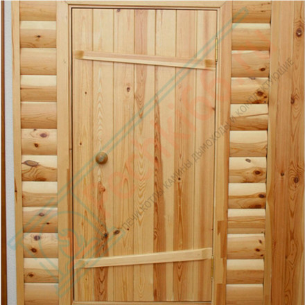 Входная деревянная дверь для бани 1800x900x40 сосна (Россия)