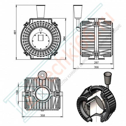 Натрубная каменка «Везувий Турбопар Шторм» (Везувий)