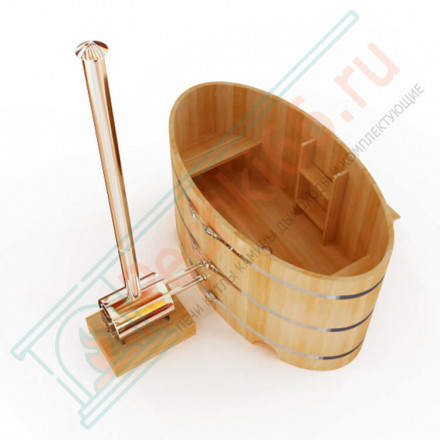 Японская баня Фурако овальная с внешней печкой 120х160х120 (НКЗ)