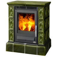 Кафельная печь Helvetia KP, керамический цоколь, 2-цвета (ABX)