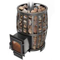 Чугунная банная печь Легенда Русский пар ковка 24 (270) (Везувий)