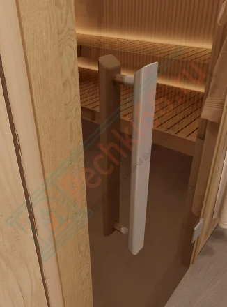 Стеклянная дверь для сауны и бани "Фаворит бронза прозрачная" 1900х700 по коробке (DoorWood)