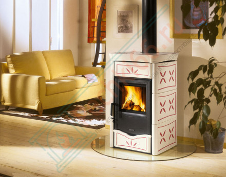 Печь-камин Nicoletta, цвет бордовый (La Nordica)