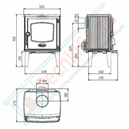 Чугунная печь 525CB (Dovre)