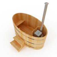 Японская баня Фурако овальная с внутренней печкой 120х160х120 (НКЗ)