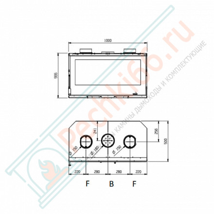 Каминная топка Inserto 100 Crystal Ventilato (La Nordica)
