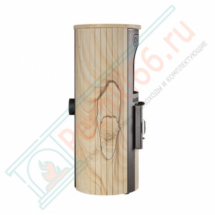 Печь-камин Лада в облицовке Ламель - Окаменевшее дерево (Ферингер) до 150 м3