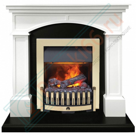 Каминокомплект Langford - Белый с черным с электрическим очагом Danville Brass FB2