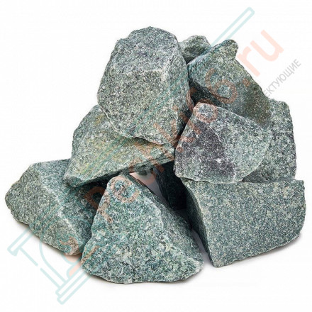 Камень для бани Жадеит колотый средний, м/р Хакасия (ведро), 20 кг (Хакасинтерсервис)