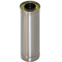 Сэндвич труба для дымохода L=1.0 м (НЕРЖ-439/1,0-ОЦИНК/0,5) d-120/200 (УМК)