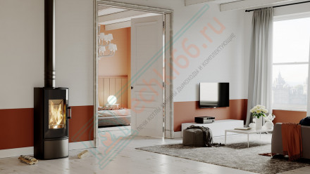 Печь-камин Orbis, золотая сталь (Defro-Home) 9кВт