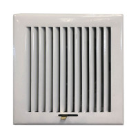 Каминная решетка с регулировкой, 170х170-D125, белая (Megaprom)