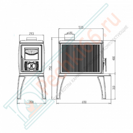 Чугунная печь Trenk (Plamen)