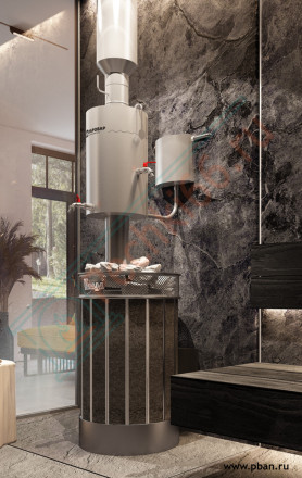 Печь для бани Услада Керама, с чугунной дверцей (Жара)