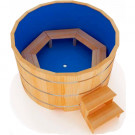 Купель кедровая Премиум круглая с пластиковой вставкой 200х200х120 (НКЗ) Купель кедровая Премиум круглая с пластиковой вставкой 200х200х120 (НКЗ)