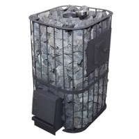 Чугунная печь для бани Торнадо 20М1 П  Гейзер с Т/О, без выноса (Компакт) до 20 м³