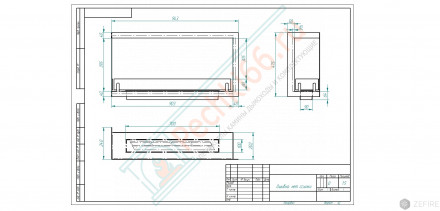 Биокамин Standart 900 угловой левый/правый (ZEFIRE)