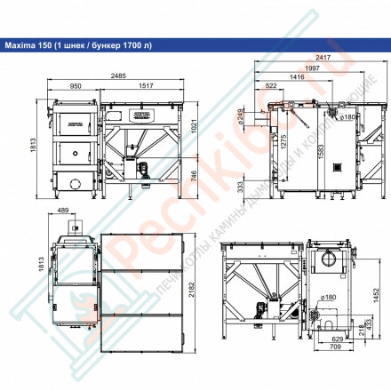 Котел универсальный Maxima 150 (Zota) 150 кВт