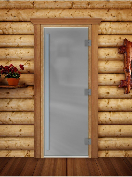 Дверь для бани и сауны Престиж сатин, 200х80 по коробке (DoorWood) в Ростове-на-Дону