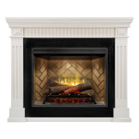 Каминокомплект America - Слоновая кость с патиной с электроочагом Revillusion RBF30