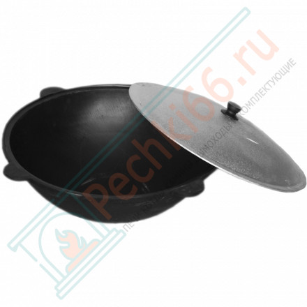 Узбекский чугунный казан плоское дно 3.5 л. (Наманган DAVR METALL)