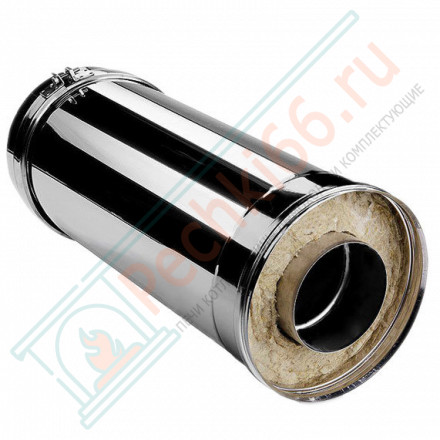 Сэндвич труба V50R с изол L=500 (AISI-321/0,8-AISI-304/0,5) d-150/250 (Вулкан-Cerablanket)