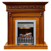 Каминокомплект Valletta - Орех с очагом Danville Chrome FB2