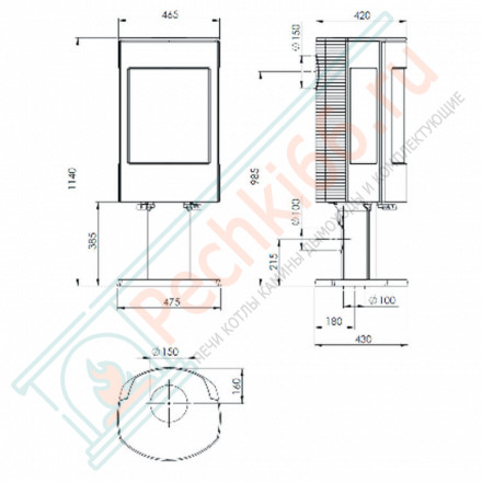 Чугунная печь ASTRO 4CB/PB (Dovre)