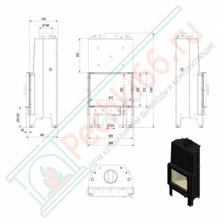 Стальная топка NADIA/PW/10/W (Kratki)